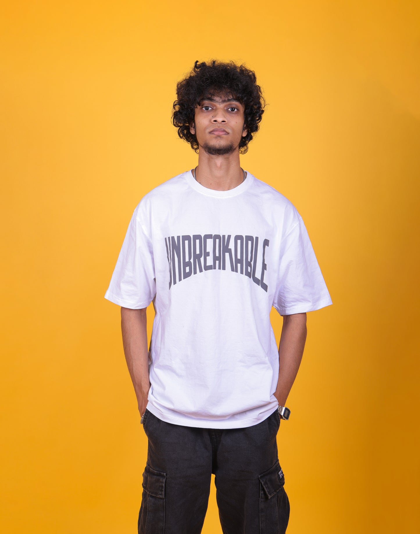UNBREAKABLE TYPO PUFF PRINT OVERSIZED TSHIRT