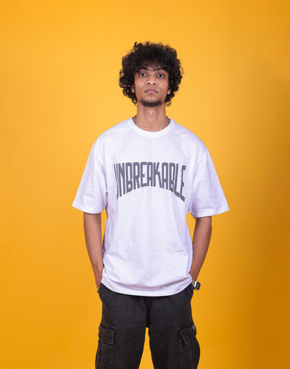 UNBREAKABLE TYPO PUFF PRINT OVERSIZED TSHIRT